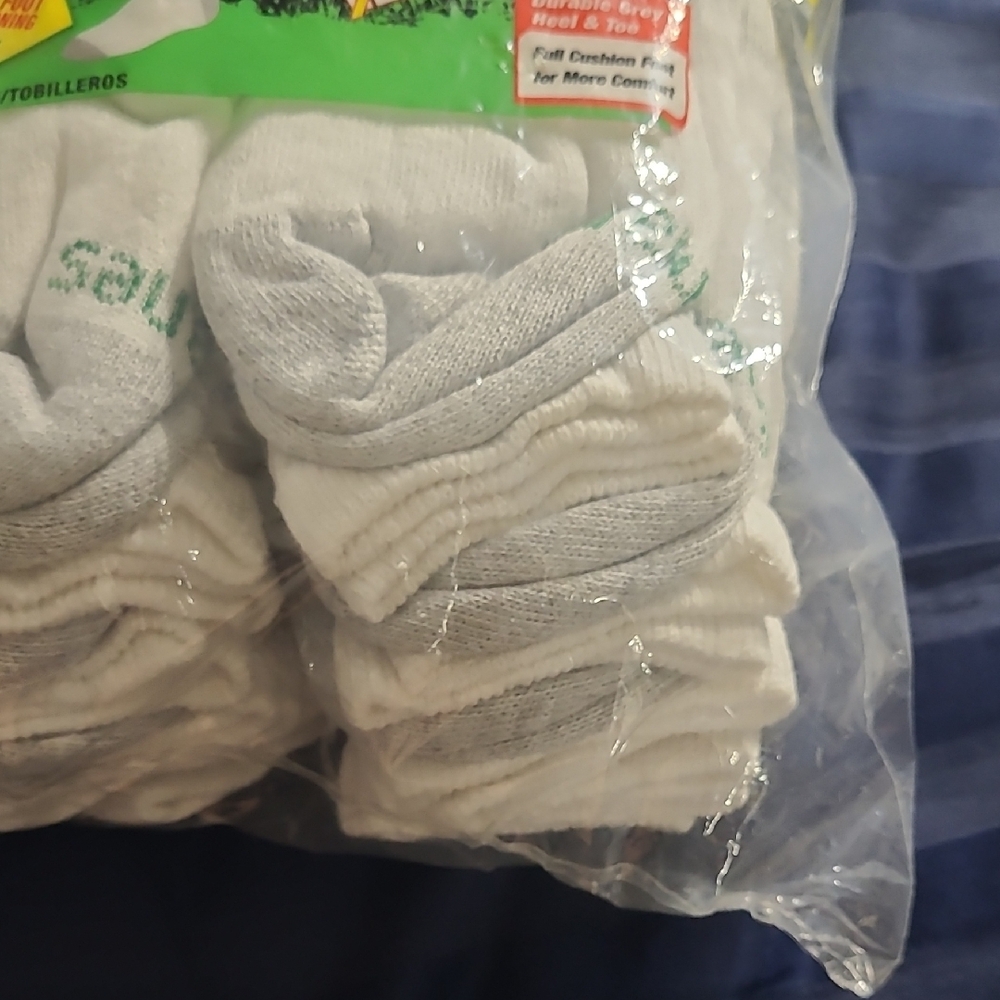 Hanes Boys' Ankle Socks 15 Pairs with Gray Accents - Picture 6 of 6